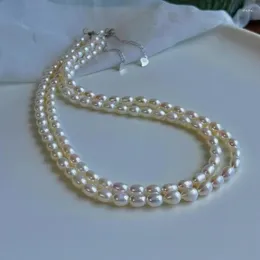 Choker 40 5cm Sterling Silver Natural Bead Pearl Necklace