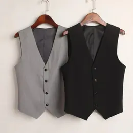 Women's Vests 0710 Summer VNeck Vest Women Thin Loose Waistcoat Single Breasted Sleeveless Blazer Female Slim Short Femme Buttons 231218