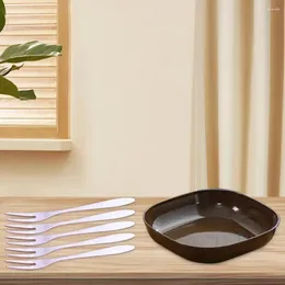 Placas palete resistente, economiza espaço, design adorável, fácil de limpar, durável, aço inoxidável, acessórios de sobremesa, bandeja de lanche, tigela de madeira elegante