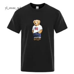 Polo Ralphs Brand Bear Men's Men's Designer Shirt Mens Polo Shirt Sports Summer Luksusowe ubrania Dno Ubrania Polo T Shirt 9344