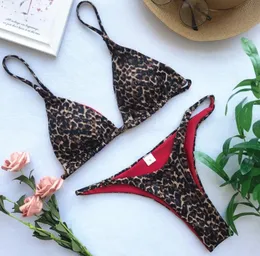 Bär sexiga bikiniflickor Hög midja Push Up Swimsuit Women Leopard badkläder damer baddräkt gratis frakt