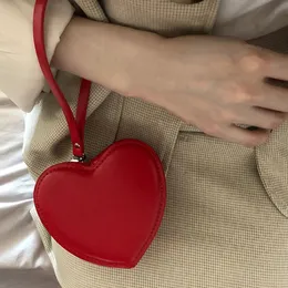 Torby wieczorowe Miłość w kształcie serca torba na nadgarstek Czerwony telefoniczny torebki torebki uwielbiają nadgarstek torba na topę w torebka żeńska