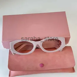 Solglasögon högkvalitativt märke MIU Solglasögon Fashion Luxury Solglasögon Kvinnor Vintage Circular Branded Sunglass Original Box Gratis frakt J231218