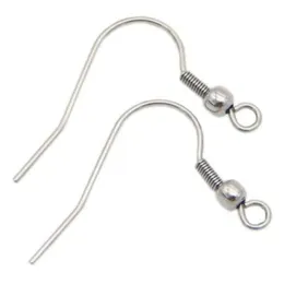 Hypo Allergenic Stainless Steel Earring Hook Stainless Steel Silver Earwires Fish Hooks Earrings Findings DIY Jewelry Makings 200p243F