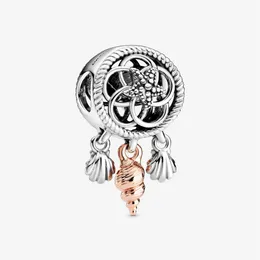 Nuovo arrivo 925 sterling silver openwork conchiglia dreamcatcher fascino adatto originale europeo braccialetto di fascino gioielli di moda accessor293b