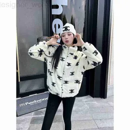 مصممة للسترات للسيدات CE New Fashion Classic Full Print Triumphal Mink Plush Jacket Jacket Baseball 7ico