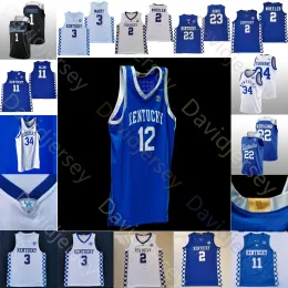 CUSTOM Kentucky Wildcats Basketball Jersey NCAA College Antonio Reeves Rob Dillingham Tre Mitchell Adou Thiero Justin Edwards D.J. Wagner Sh