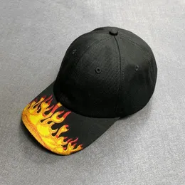 قبعات الكرة البيسبول للرجال Pa Flame غسل القبعة السوداء Fugees Women Kpop Trucker Snapback Hip-Hop Gorras Male Y2K Sunhat Gift Dad