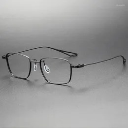 Sunglasses Frames Top Quality Designer Handmade Titanium Prescription Glasses Men Luxury Retro Square Eyeglass Frame Brand Myopia Eyewear
