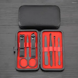 Nail Art Kits 7/10pcs Cutter Pedicure Scissors Set Carbon Steel Clippers Suit Portable Convenient For Outdoor Traveling Business