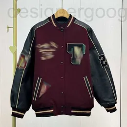 Designer di giacche da donna In autunno, la giacca rosso vino di Zhao Lusi, il design della giacca da baseball, ampia e casual 4O1R