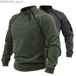 Giacche tattiche da uomo US Giacca tattica da esterno Abbigliamento da caccia Cerniere laterali calde Pullover in pile Uomo Cappotto autunnale antivento Biancheria intima militareL231218