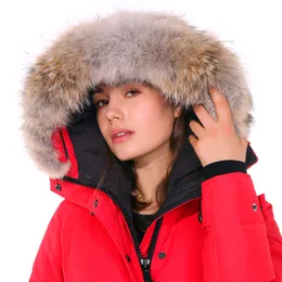 Canda Kazan Kadın Canda Kaz Ceket Canda Kaz Kaz Kaz Kaz Küfür Ceket Kaz Kaz Palto Gerçek Büyük Kurt Kürk Kanadalı Kaz Parka Ceket 7 Leus 5cr