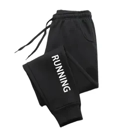 Męskie spodnie litera drukowanie jesienne zimowe solidne spodnie dresowe bieganie joggers sportowe spodni fitness gym ubranie oddychające 231218