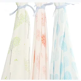 Cobertores bebê bambu musselina swaddle cobertor único grande para qualidade conforto sono swaddling