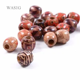 50Pcs Dreadlock Bead Wooden Hair Beads Braiding Big Hole Dreadlock Ring Tubes For Extension Accessories204N