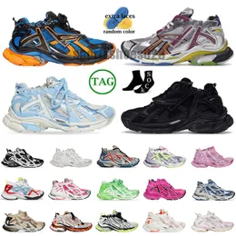 Paris Track Runner 7.0 Designer Sapatos Casuais Mens Mulheres Top Retros Trainer Preto Branco Graffiti Roxo Rosa Plataforma Tripler 7 Tamanho Grande Sapatilhas Treinadores