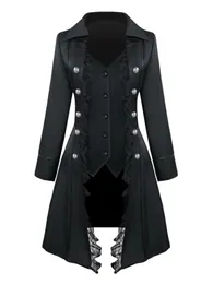 Jaquetas 2022 novas mulheres vintage medieval steampunk pirata cosplay trajes renda guarnição única jaqueta de peito casaco vitoriano roupas góticas