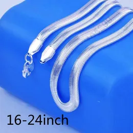 KASANIER 6MM Wide16-24Inch Nice 925 Silver Soft Smooth Snake Men Women Fashion Chain Necklace With Lobster Clasps Set Heavy Jewelr277c