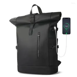 Rucksack Herren Wasserdicht Rollup Damen Reisen Erweiterbar USB Aufladen Große Kapazität Laptoptasche Mochilas