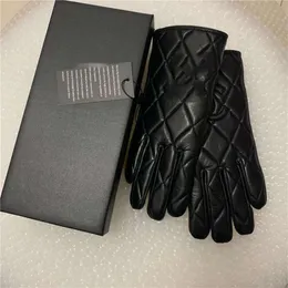 2023ss Women's winter leather gloves Plush touch screen sheepskin for cycling with warm insulated sheepskin fingertip gloves write