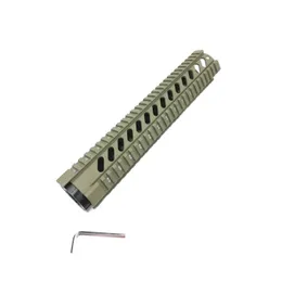 12 tum gratis float quad rail handguards platt mörk jordfärg