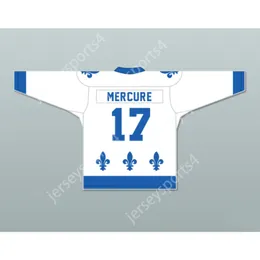 Anpassad Denis Mercure 17 Les Saints de Chicoutimi White Hockey Jersey Lance ET Compte New Top Stitched S-M-L-XL-XXL-3XL-4XL-5XL-6XL