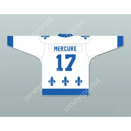 Özel Denis Mercure 17 Les Saints de Chicoutimi Beyaz Hokey Jersey Lance ET Compte Yeni Üst Düzeyli S-M-L-XL-XXL-3XL-4XL-5XL-6XL