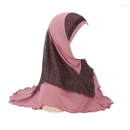 Abbigliamento etnico Donne musulmane Un pezzo Amira Sciarpa Hijab istantanea Avvolgere Turbante Ramadan Foulard islamico Khimar Indossare pronto da indossare