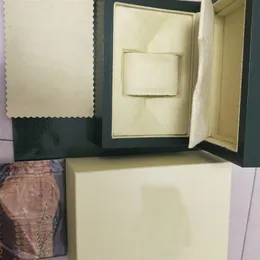 Jakość Dark Green Watch Box 116610 228138 116234 126710 116718 326934 Papierowy instrukcja i etykieta dokumentów w szwajcarskim WATC209B