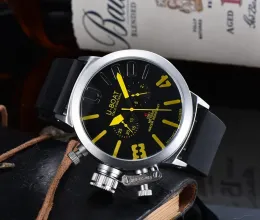 U Big Boat Wrist watch 2023 Five stitches Automatic Mechanical Watches Men's Sports Silver Black Rubber Classic Round Top luxury Brand watch Self Wind Montre de