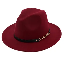 Ampla borda chapéus balde chapéus yoyocorn com borda larga cavalheiro elegante senhora inverno outono jazz bonés mulheres homens lã vintage gangster trilby feltro fedora chapéu 231218