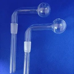 OEM Available Clear Glass Oil Burner Pipe 5inch Length 14mm Male Pyrex Nails Handle Burning Tube For Water Bong Smoking Pipes BJ