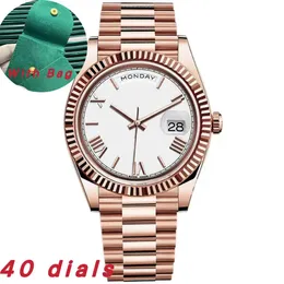 Luxusmenschen Watch 41 mm Größe Tag/Datum Automatische Bewegung 36 mm für Lady Designer Uhren hochwertiges klassisches Rom -Zifferblatt mit Bag Sapphire Glass wasserdichte AAA -Uhren