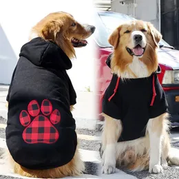 Cão vestuário inverno quente roupas para animais de estimação para cães grandes moda filhote de cachorro suéteres bonito impressão gato hoodies macio gatinho outfits bulldog 231218