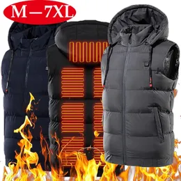 メンズベスト9エリア加熱ベスト冬のスマートヒーティングジャケットセルフ女性の一定温度電気USBウォーマーコート231218