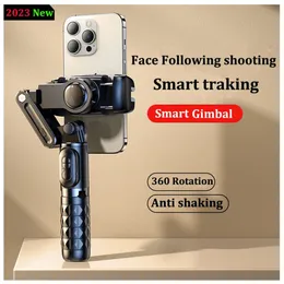 Estabilizadores Smart Handheld Gimbal 360 Rotation Face Após fotografar Smartphone Estabilizador Tripé para 231216