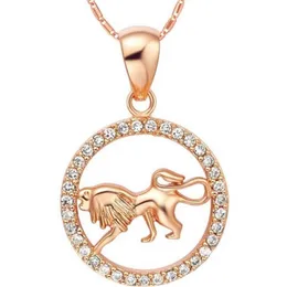 Whole- Aries Taurus Gemini Cancer Leo Virgo Libra Scorpius Sagittarus Capricornus Aquarius Pisces Pendant Gold Necklace305a