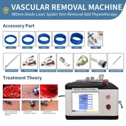 Máquina de emagrecimento 6 em 1, remoção vascular de cuidados com a pele, 980nm, laser de remoção de aranha, 60w, vasos sanguíneos vermelhos, laser de diodo 980 nm
