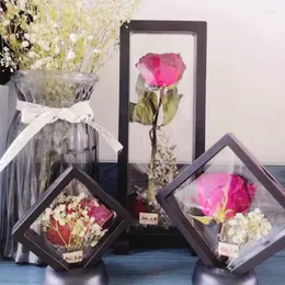Frames Flower Display Frame Valentine'S Day Specimen Dried Flowers Po Storage Stand Home Decor