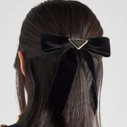 Bow Bow Barrettes Designer Womens Girls Velvet Hairpin