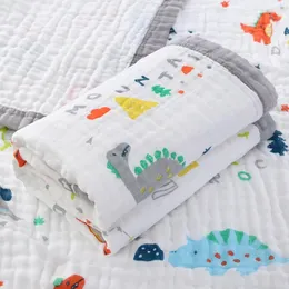 Decken Frühling Sommer Vier Schichten Baumwollgaze Borns Badetuch Atmungsaktive Soft Swaddle Wraps Decke Kinderwagen Säuglingszubehör