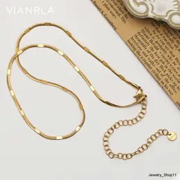 Naszyjnik ze stali nierdzewnej Vianrla łańcuch węża 18k złota pvd platowana biżuteria hip -hop styl darmowy laser wysyłka