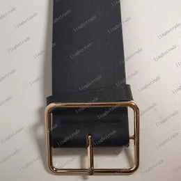 Mode Damesriem Echt leer zwarte en rode kleur 7 cm breedte riem Vrouwelijke riemen klassiek goud glad Grote Buckle311t