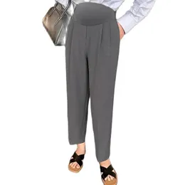 Capris Pregnant Women Casual Suit Pants Spring and Autumn Maternity Fashion Haroun Pants Extraabdominal Wear Office Lady Work Trousers