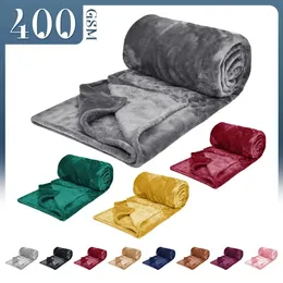 Blankets Thick Fleece Blanket Solid Throw for Couch Bed Plush Cozy Fuzzy Super Soft Warm Fall and Winter 231218