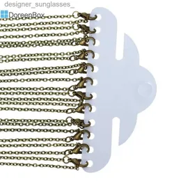 Pendant Necklaces DoreenBox Jewelry Necklace Antique Bronze Cable Chains Lead And Nickel Safe Lobster Clasp Sweater Chain DIY For Women 62cm 12PcsL231218