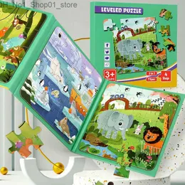 Ordinamento Nidificazione impilabile giocattoli Puzzle magnetici per bambini 3 4 5 anni Dinosauro Puzzle in legno Libro per bambini Giochi da viaggio Educativi per bambini Q231218