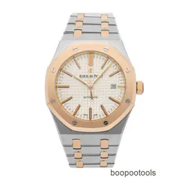 스위스 시계 Audema Pigu 럭셔리 손목 시계 Royal Oak 시리즈 Audema Pigue Royal Oak Auto Stahl Gold Herren Ambanduhr 15400Sr.OO.1220SR.01 WN-DYOC