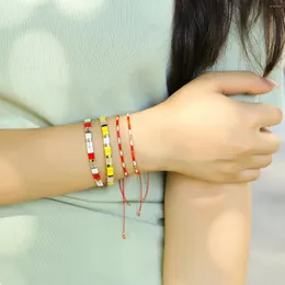 Strand C.QUAN CHI Womens Bracelets Boho Miyuki Beads Friendship Summer Beach Rainbow